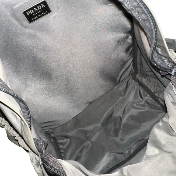Authentic PRADA Gray Green & Black Nylon Backpack - Picture 8 of 15